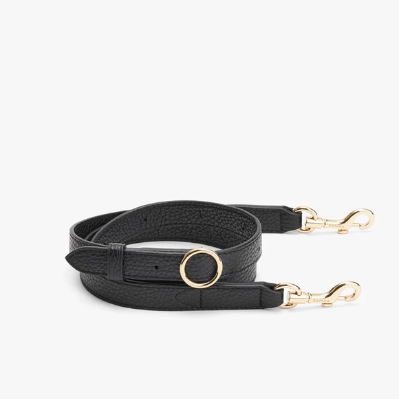 Cuyana Handbags - Cuyana Adjustable Strap Pebbled Black Leather